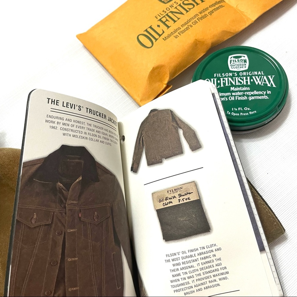 Filson x Levi's Tin Cloth Oil Trucker Jacket Sz S - Picture 13 of 15